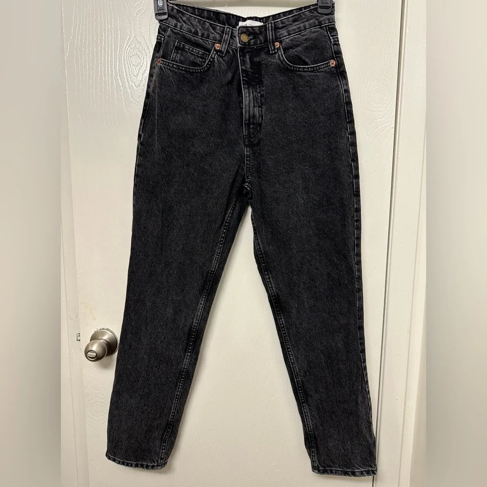 Zara Women’s Black Acid Wash Straight Leg Jeans - Picture 5 of 9